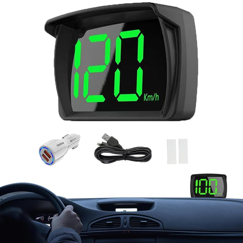 LAGWIUY Digital GPS Speedometer MPH, Heads Up Display with Large LED Font, Golf Cart Universal HUD Speed Meter for Car, Truck, Motorcycle - Image 1